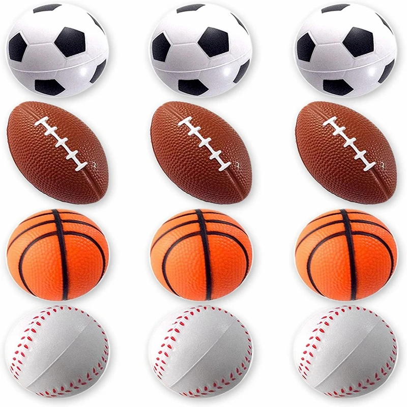 12 Mini Sports Balls for Kids Party Favor Toy Soccer Ball Basketball Football Baseball Squeeze Foam Anxiety Relief Fidget Toys
12 Mini Sports Balls for Kids Party Favor Toy Soccer Ball Basketball Football Baseball Squeeze Foam Anxiety Relief Fidget Toys