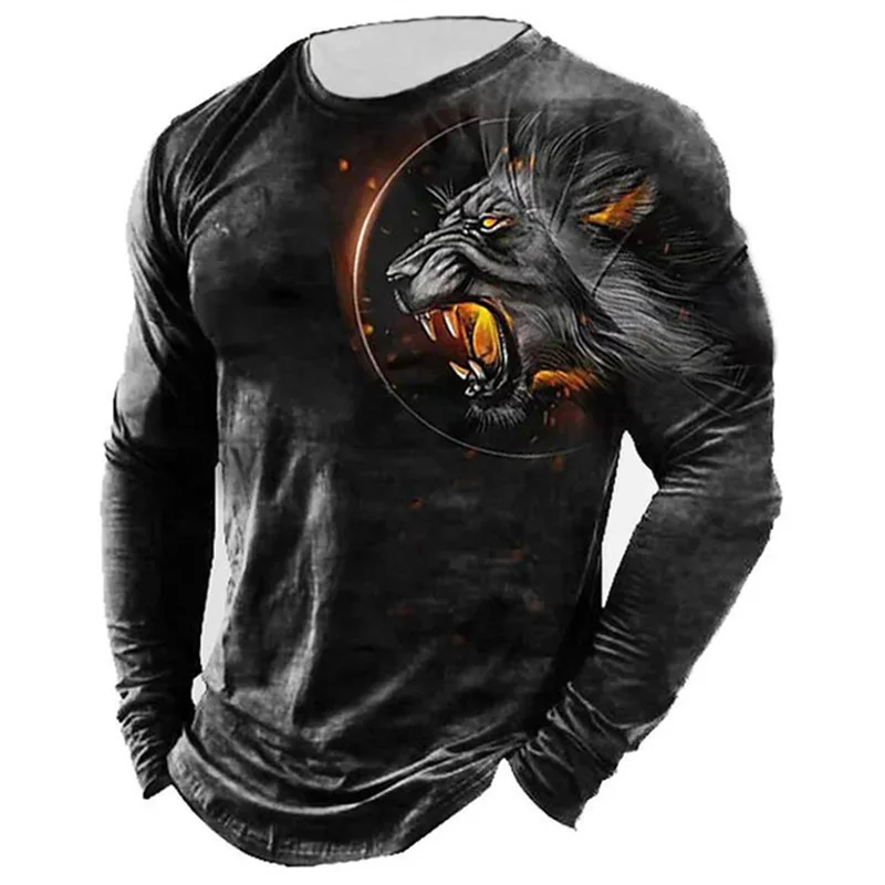 2022 Men's Oversized Clothes O Neck Casual Tee Male T Shirt Streetwear Vintage T Shirt Men Long Sleeve 3D Lion Printed Tops
2022 Men's Oversized Clothes O Neck Casual Tee Male T Shirt Streetwear Vintage T Shirt Men Long Sleeve 3D Lion Printed Tops
