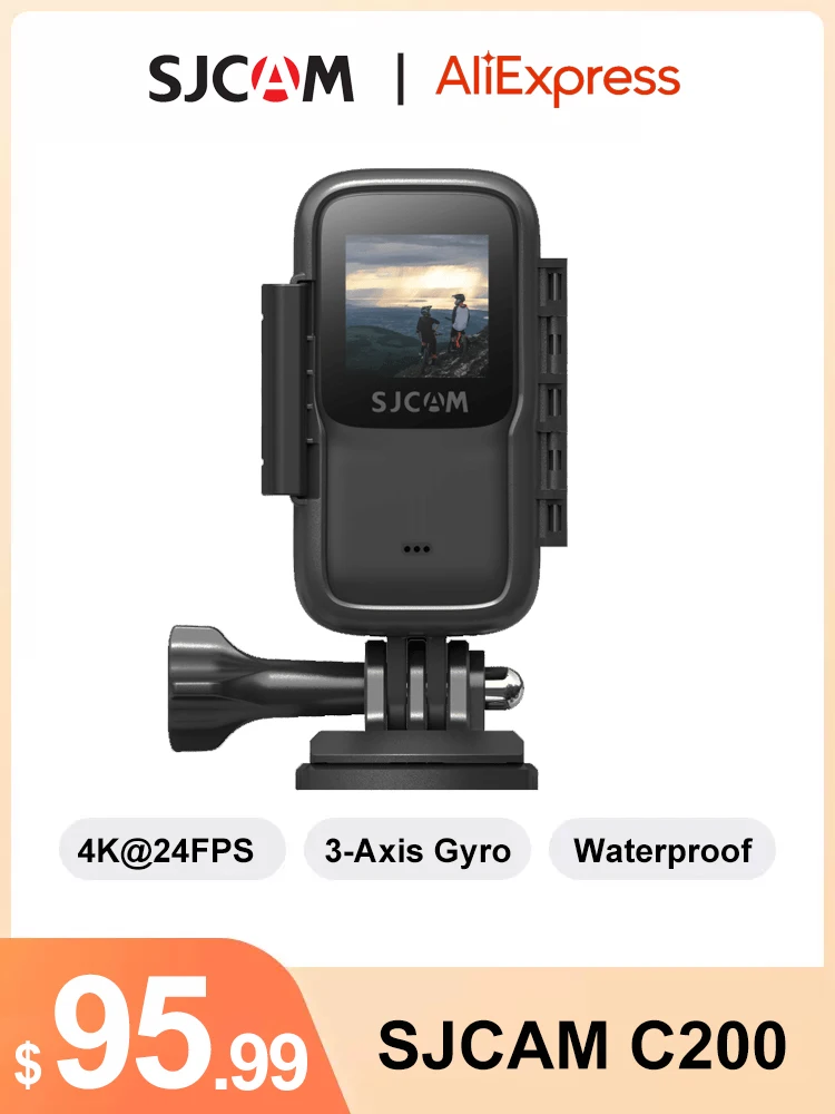 SJCAM Action Camera C200 4K 24FPS WiFi Gyro Stabilizer Night Vision 40M Waterproof Cam Motorcycle Bicycle Helmet Sports Cameras
SJCAM Action Camera C200 4K 24FPS WiFi Gyro Stabilizer Night Vision 40M Waterproof Cam Motorcycle Bicycle Helmet Sports Cameras