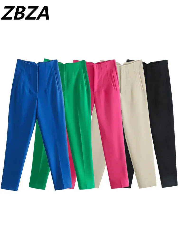 ZBZA Woman Pants 2023 Chic Fashion Office Wear TRAF Pants For Women Vintage High Waist Zipper Fly Female Ankle Trousers Mujer
ZBZA Woman Pants 2023 Chic Fashion Office Wear TRAF Pants For Women Vintage High Waist Zipper Fly Female Ankle Trousers Mujer