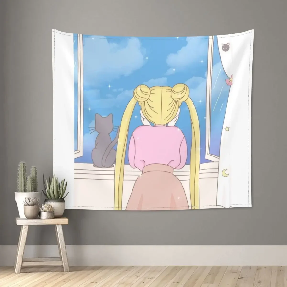 Гобелен Luna And Usagi, богемный настенный гобелен из полиэстера, Аниме Манга, кавайный Настенный декор, занавеска, психоделический настенный гобелен
Гобелен Luna And Usagi, богемный настенный гобелен из полиэстера, Аниме Манга, кавайный Настенный декор, занавеска, психоделический настенный гобелен