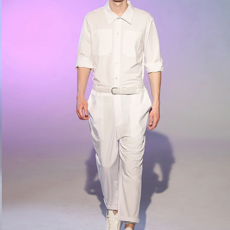 Spring Korean Overalls New Men's Fashion Leotard Casual Pants Slim Tooling Pocket Small Feet Long Autumn Male Jumpsuit
Spring Korean Overalls New Men's Fashion Leotard Casual Pants Slim Tooling Pocket Small Feet Long Autumn Male Jumpsuit
