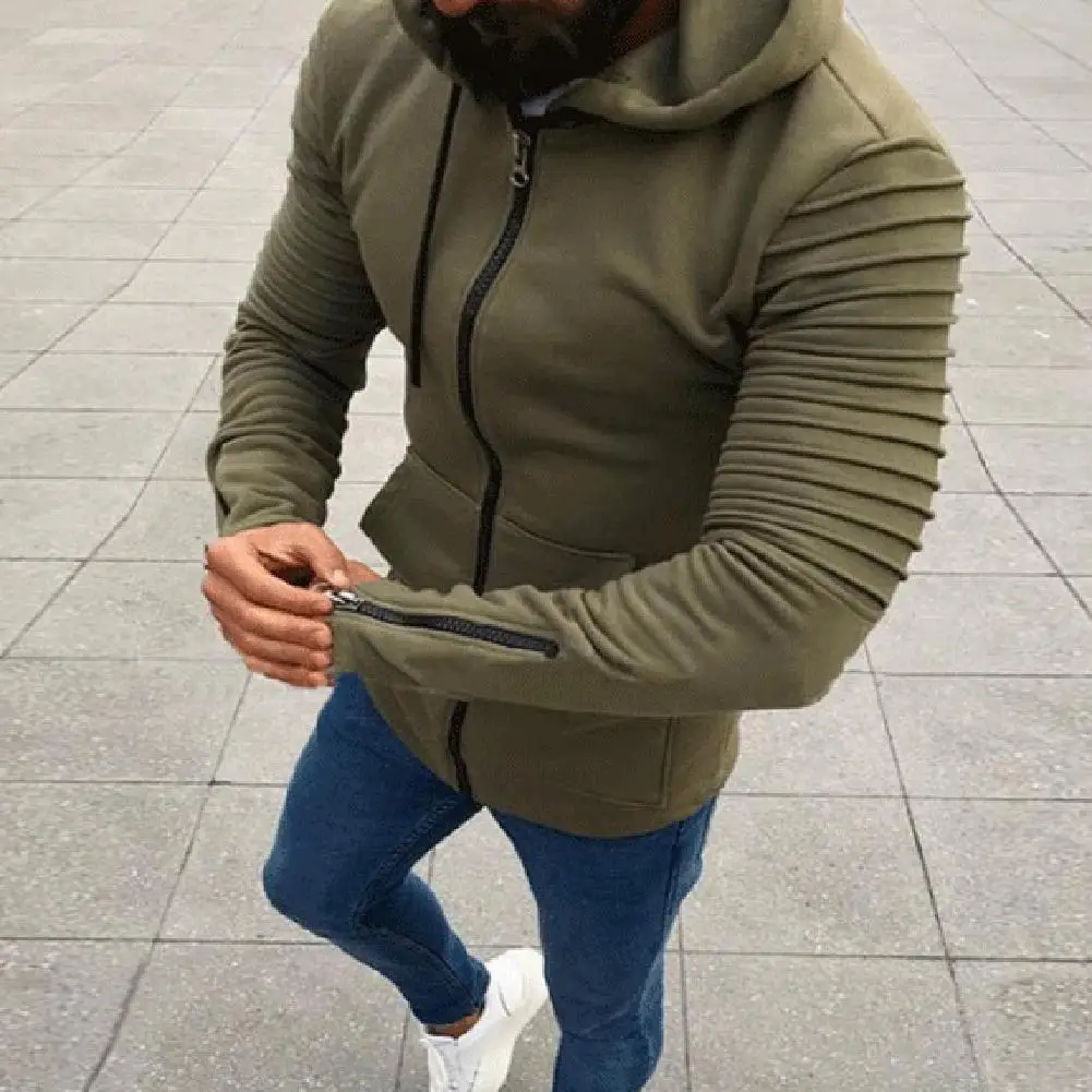 New Stylish Plus Size Men Autumn Pleated Long Sleeve Drawstring Hooded Coat Zipper Jacket Outwear
New Stylish Plus Size Men Autumn Pleated Long Sleeve Drawstring Hooded Coat Zipper Jacket Outwear