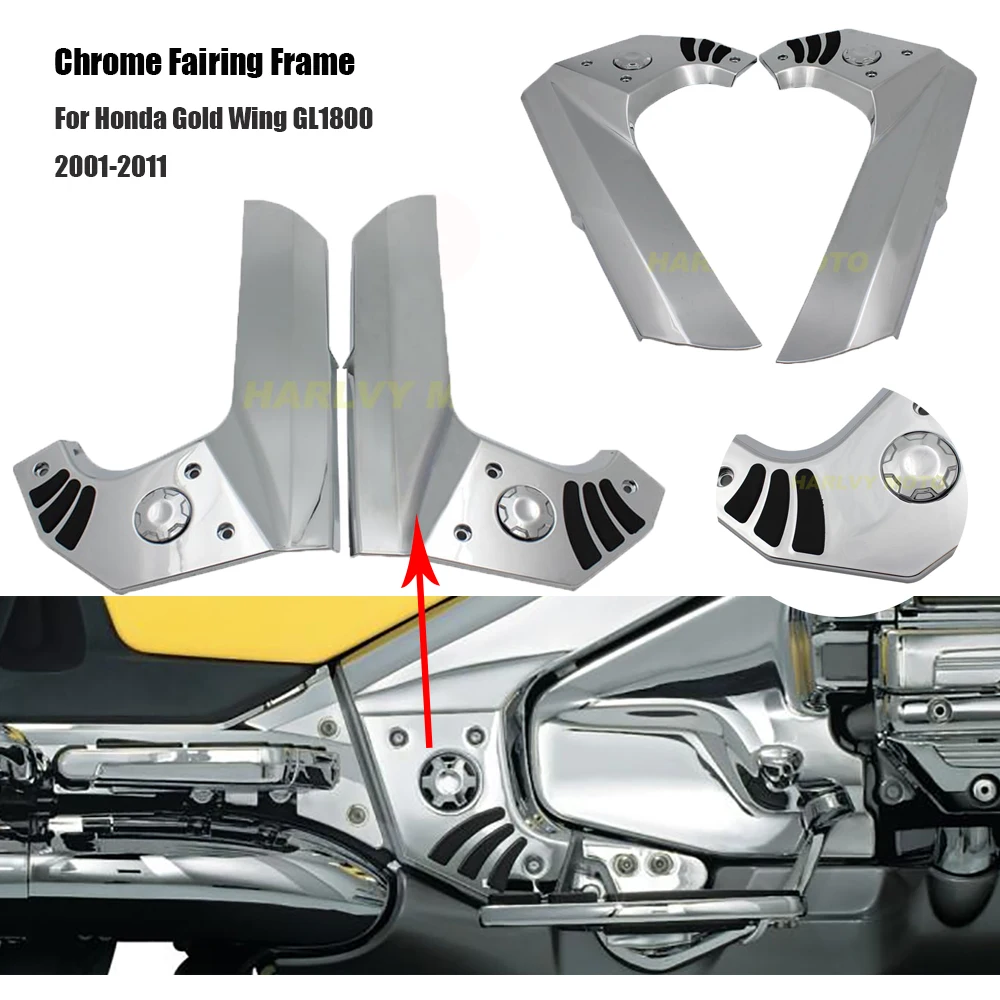 1 Pcs ABS Plastic Chrome Motorcycle Fairing Frame Cover Moto Ornamental Case for Honda Goldwing GL1800 2001-2011
1 Pcs ABS Plastic Chrome Motorcycle Fairing Frame Cover Moto Ornamental Case for Honda Goldwing GL1800 2001-2011