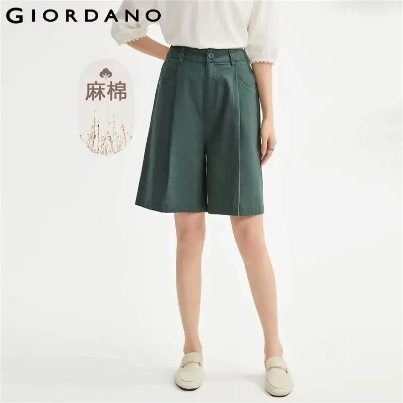 GIORDANO Women Shorts Linen Cotton Lightweight Pleated Shorts High Waist Fashion Loose Summer Breathable Casual Shorts 05403307
GIORDANO Women Shorts Linen Cotton Lightweight Pleated Shorts High Waist Fashion Loose Summer Breathable Casual Shorts 05403307