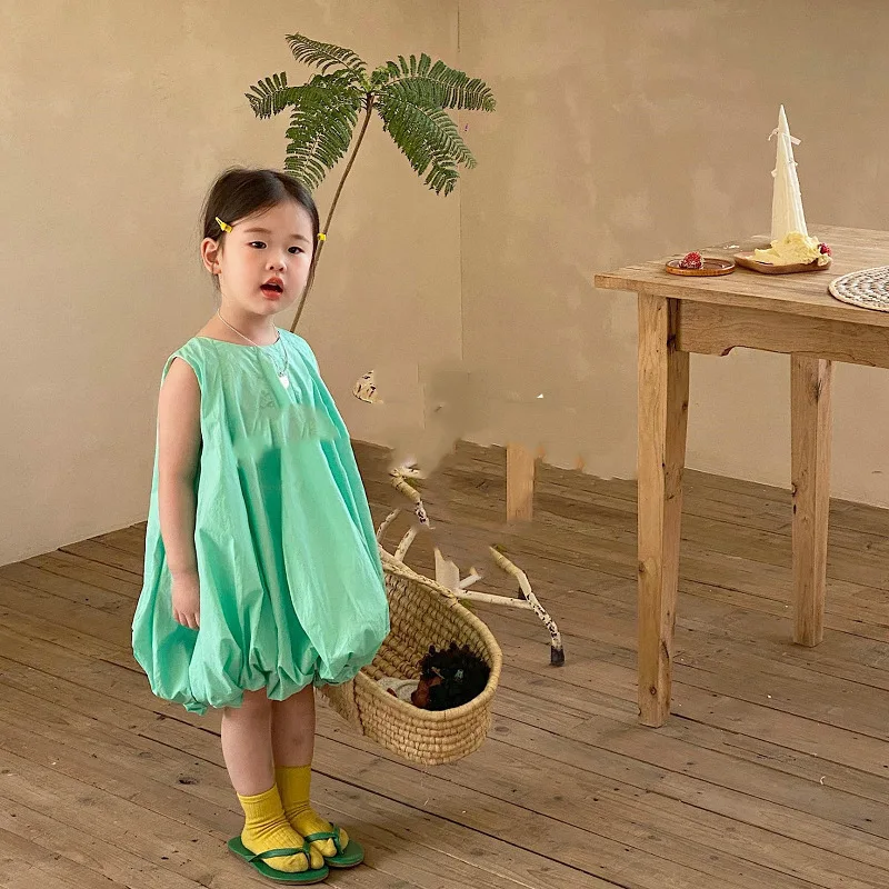 Dress A-line Above Knee Length O-neck Collar Sleeveless Solid Pullover Soft Simple Fashion Casual Summer Children Girls
Dress A-line Above Knee Length O-neck Collar Sleeveless Solid Pullover Soft Simple Fashion Casual Summer Children Girls