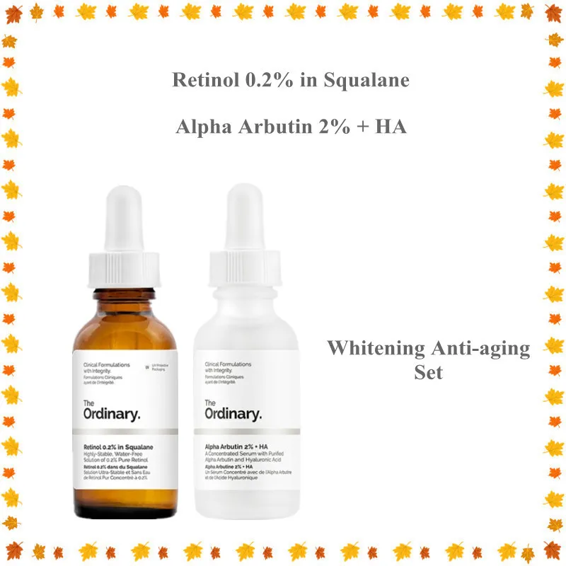 Ordinary Retinol 0.2% In Squalane Alpha Arbutin 2% + HA Anti-Aging Anti-wrinkle Removes Black Spots Brighten Skin Repair Skin
Ordinary Retinol 0.2% In Squalane Alpha Arbutin 2% + HA Anti-Aging Anti-wrinkle Removes Black Spots Brighten Skin Repair Skin