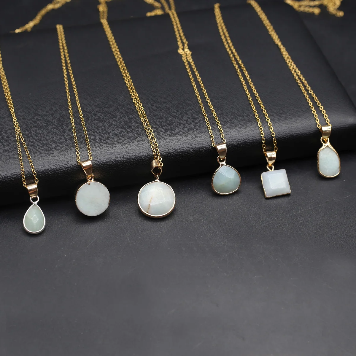 Natural Stone Pendants Necklace Multiple Shape Blue Amazonite Stainless Steel Chain for Jewelry Party Gift
Natural Stone Pendants Necklace Multiple Shape Blue Amazonite Stainless Steel Chain for Jewelry Party Gift