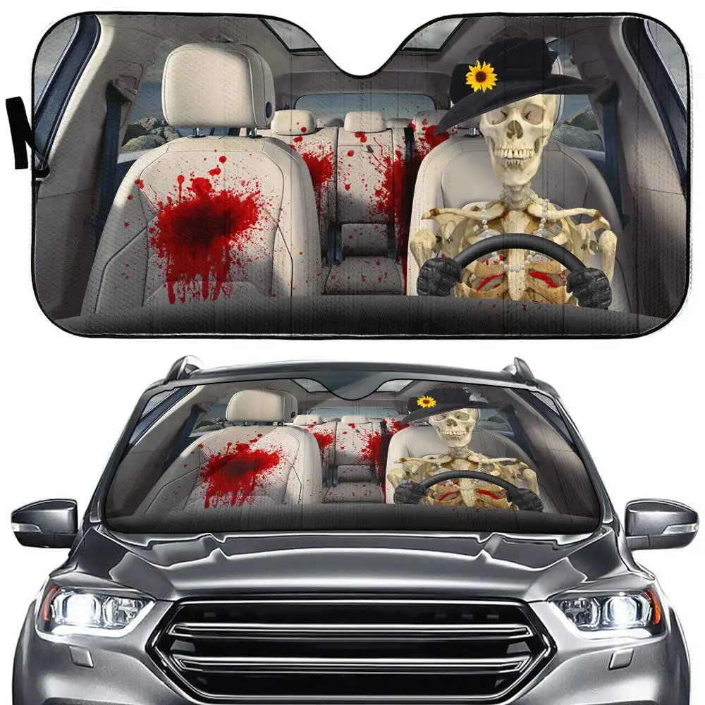 Sunflower Skeleton Car Windshield Sunshade Horror Skull Front Window Sun Shade Sunshield SUV Trucks Vehiclev Van UV Rays Sun Hea
Sunflower Skeleton Car Windshield Sunshade Horror Skull Front Window Sun Shade Sunshield SUV Trucks Vehiclev Van UV Rays Sun Hea