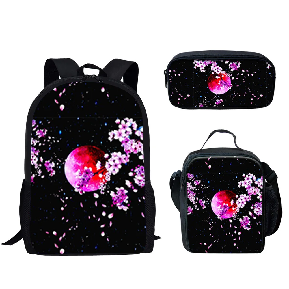 Casual 3Set School Bag Cherry Blossom Print Lightweight Backpack for Teen Boys Girls Travel Bookbags Back to School
Casual 3Set School Bag Cherry Blossom Print Lightweight Backpack for Teen Boys Girls Travel Bookbags Back to School