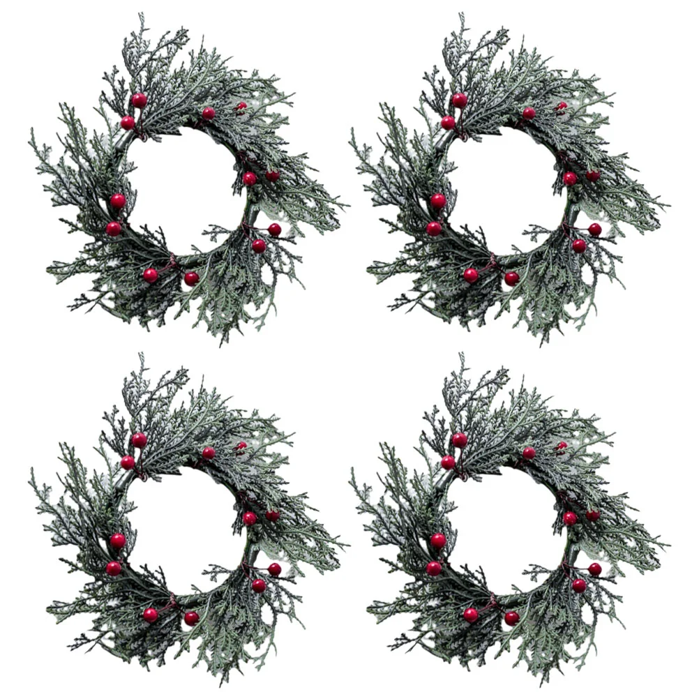 4 Pcs Christmas Party Decor Leaves Wreath Rings Dining Table Gifts Pillars Garland Pvc Xmas Tale
4 Pcs Christmas Party Decor Leaves Wreath Rings Dining Table Gifts Pillars Garland Pvc Xmas Tale