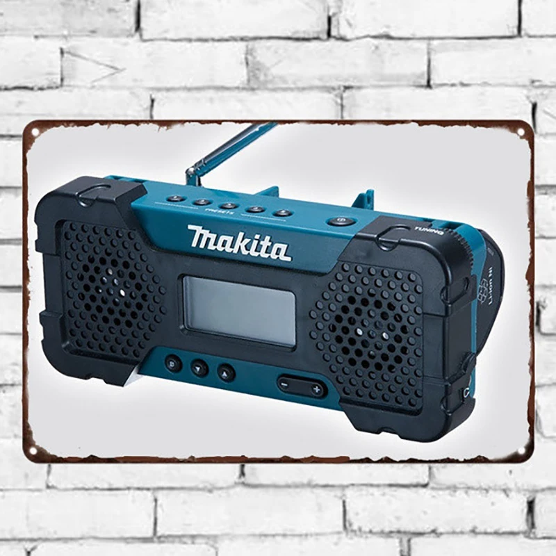 Makita Mr051 10.8V Cordless Work Site Radio Garden Office People Cave Club Metal Tin Sign 8x6 Inch
Makita Mr051 10.8V Cordless Work Site Radio Garden Office People Cave Club Metal Tin Sign 8x6 Inch