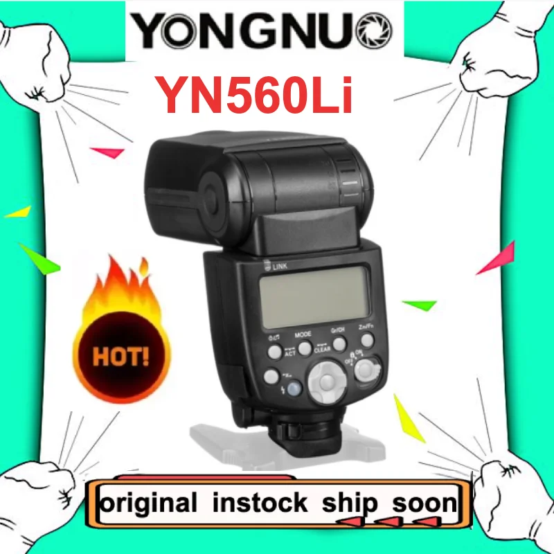 YONGNUO YN560Li литиевая батарея Speedlite GN58 2 4G Беспроводная вспышка Master Slave для камеры