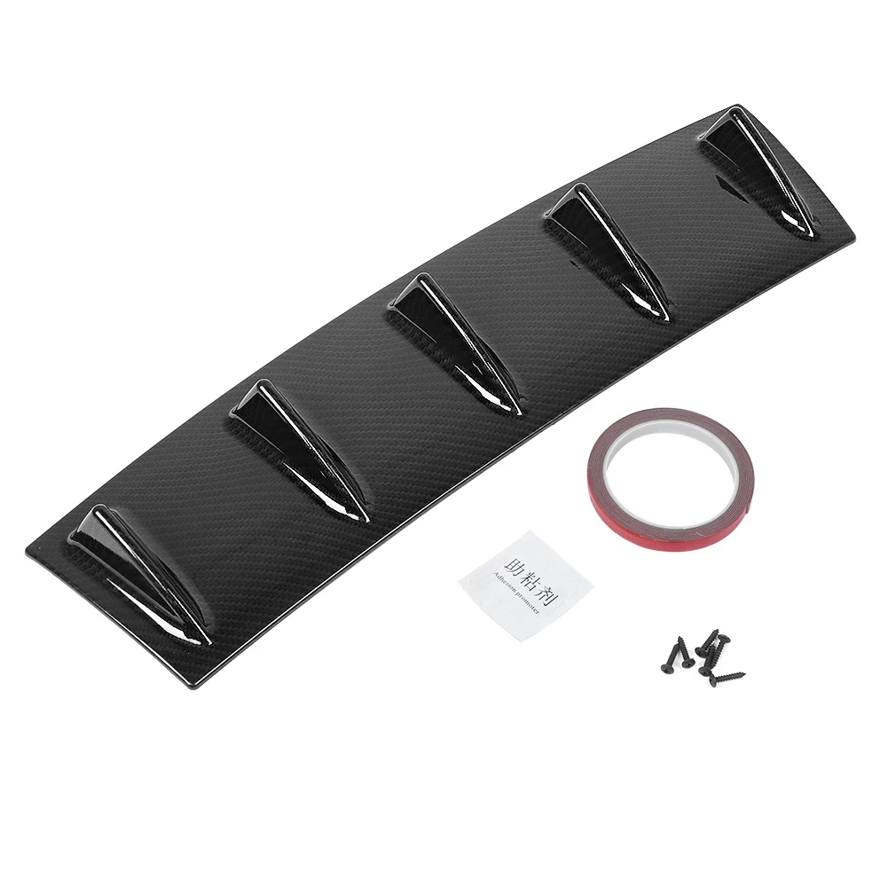 Universal Rear Bumper Lip Diffuser 5 Fin ABS Carbon Fibre Texture 584mm/23in
Universal Rear Bumper Lip Diffuser 5 Fin ABS Carbon Fibre Texture 584mm/23in