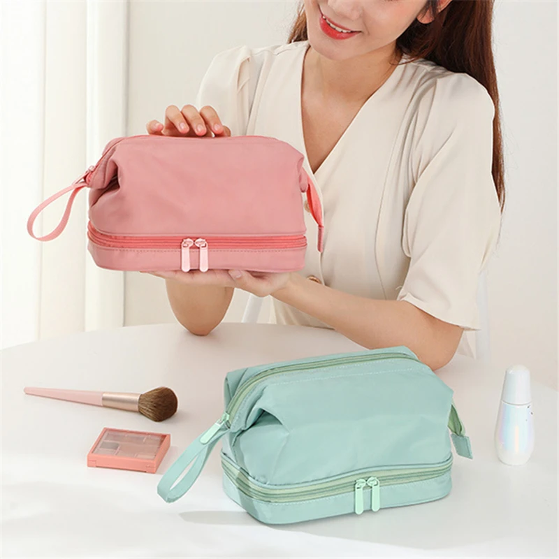Waterproof Double-Layer Cosmetic Bag Portable Large-Capacity Wash Bag Travel Storage Bag Women Pink Fashion Makeup Bag Organizer
Waterproof Double-Layer Cosmetic Bag Portable Large-Capacity Wash Bag Travel Storage Bag Women Pink Fashion Makeup Bag Organizer