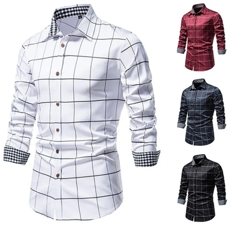 Lattice Four Seasons Shirts for Men Vintage Clothes Ropa Hombre Roupas Masculinas Camisas De Hombre Blouses Chemise Homme
Lattice Four Seasons Shirts for Men Vintage Clothes Ropa Hombre Roupas Masculinas Camisas De Hombre Blouses Chemise Homme