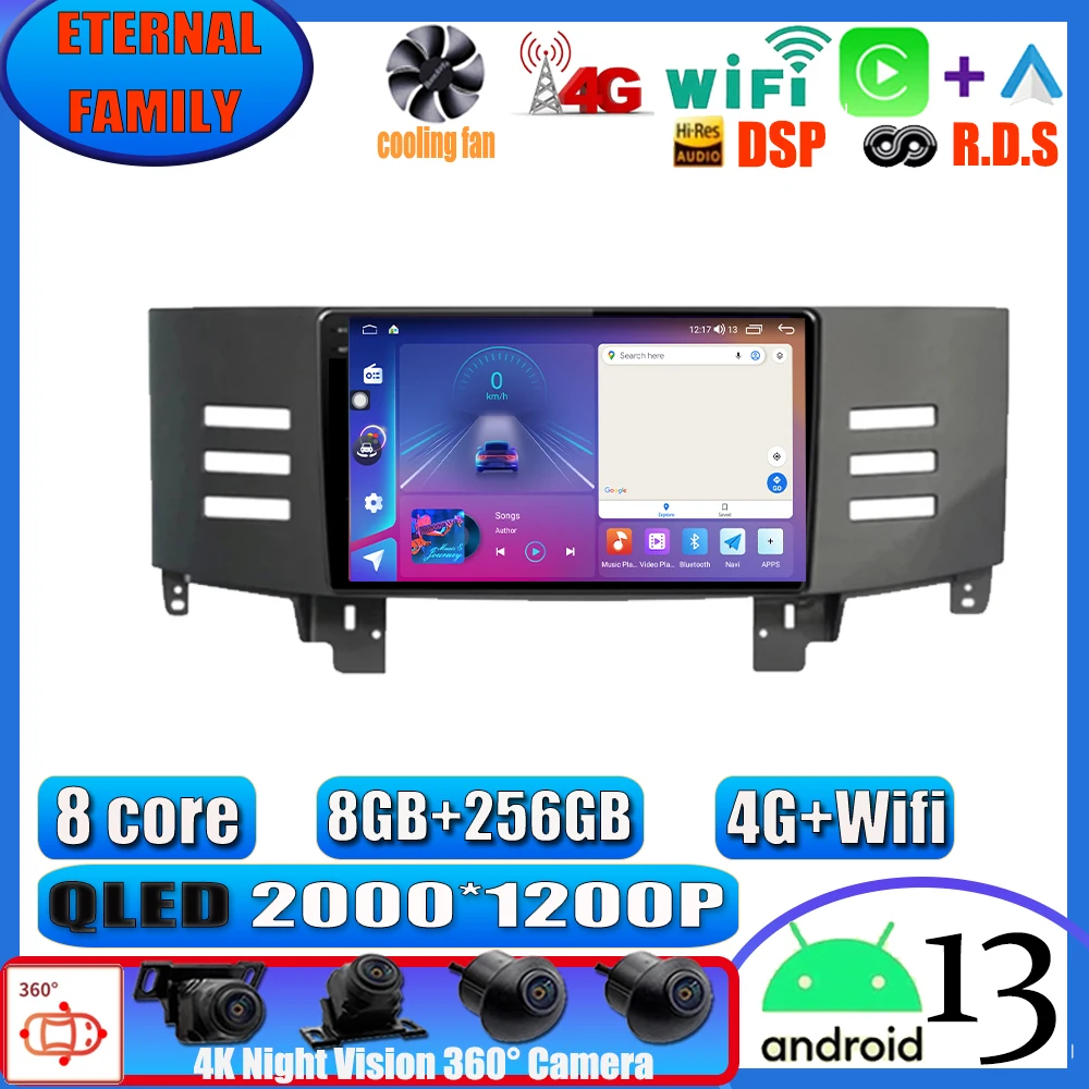 Android 13 для Toyota Reiz Mark X 2005-2009 автомобильное радио стерео головное устройство мультимедийный плеер навигация GPS NO 2din DVD Carplay