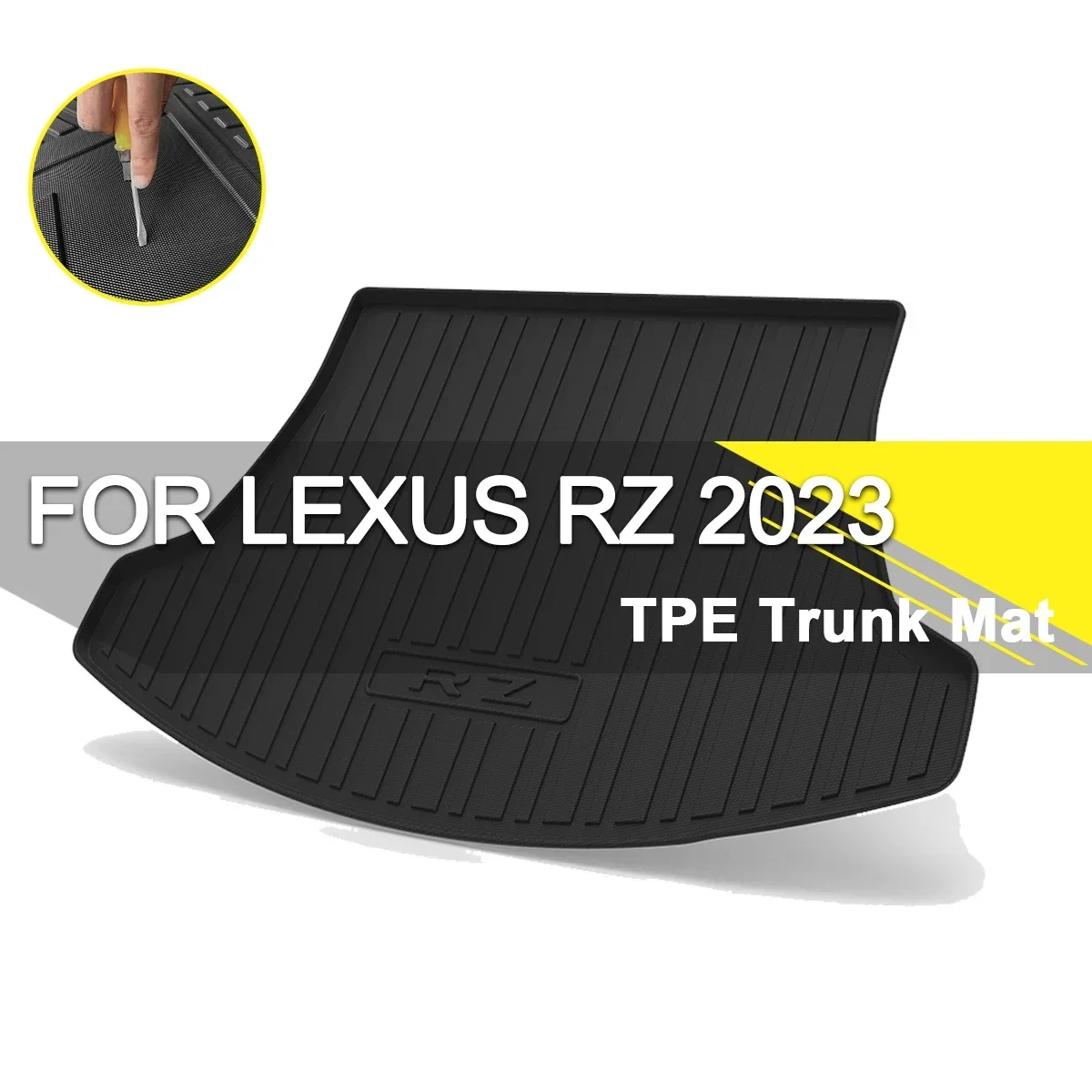 Задний багажник автомобиля, коврик из ТПЭ, водонепроницаемый нескользящий резиновый вкладыш, аксессуары для LEXUS RZ RX RC NX UX ES IS CT 
Задний багажник автомобиля, коврик из ТПЭ, водонепроницаемый нескользящий резиновый вкладыш, аксессуары для LEXUS RZ RX RC NX UX ES IS CT