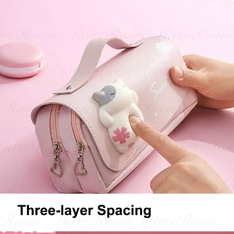 LierreRoom Pencil Case EVA Storage Box Cute Pink Cartoon Pencil Case Suitable for Female Students Kawaii Stationery Gift Bag 
LierreRoom Pencil Case EVA Storage Box Cute Pink Cartoon Pencil Case Suitable for Female Students Kawaii Stationery Gift Bag