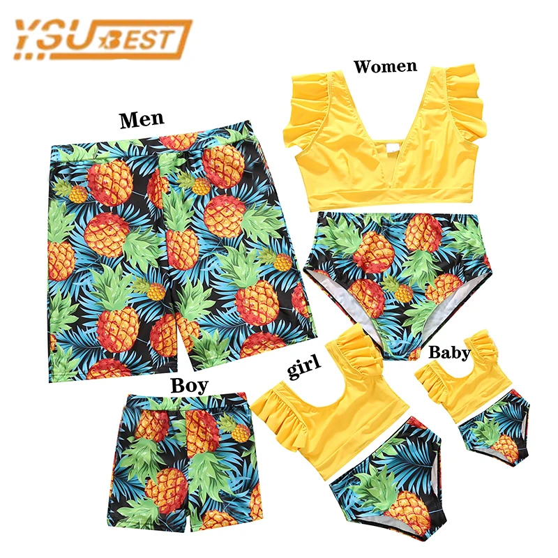 Family Matching Outfits Family Pineapple Printing Sandbeach Swimwear Baby Mommy and Daddy Son Daughter Clothes Clothing Swimsuit
Family Matching Outfits Family Pineapple Printing Sandbeach Swimwear Baby Mommy and Daddy Son Daughter Clothes Clothing Swimsuit