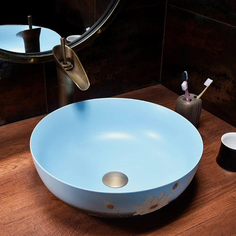 Flower Shape China Artistic Handmade ceramic sink wash basin Ceramic Counter Top Wash Basin Bathroom Sinks european sink
Flower Shape China Artistic Handmade ceramic sink wash basin Ceramic Counter Top Wash Basin Bathroom Sinks european sink