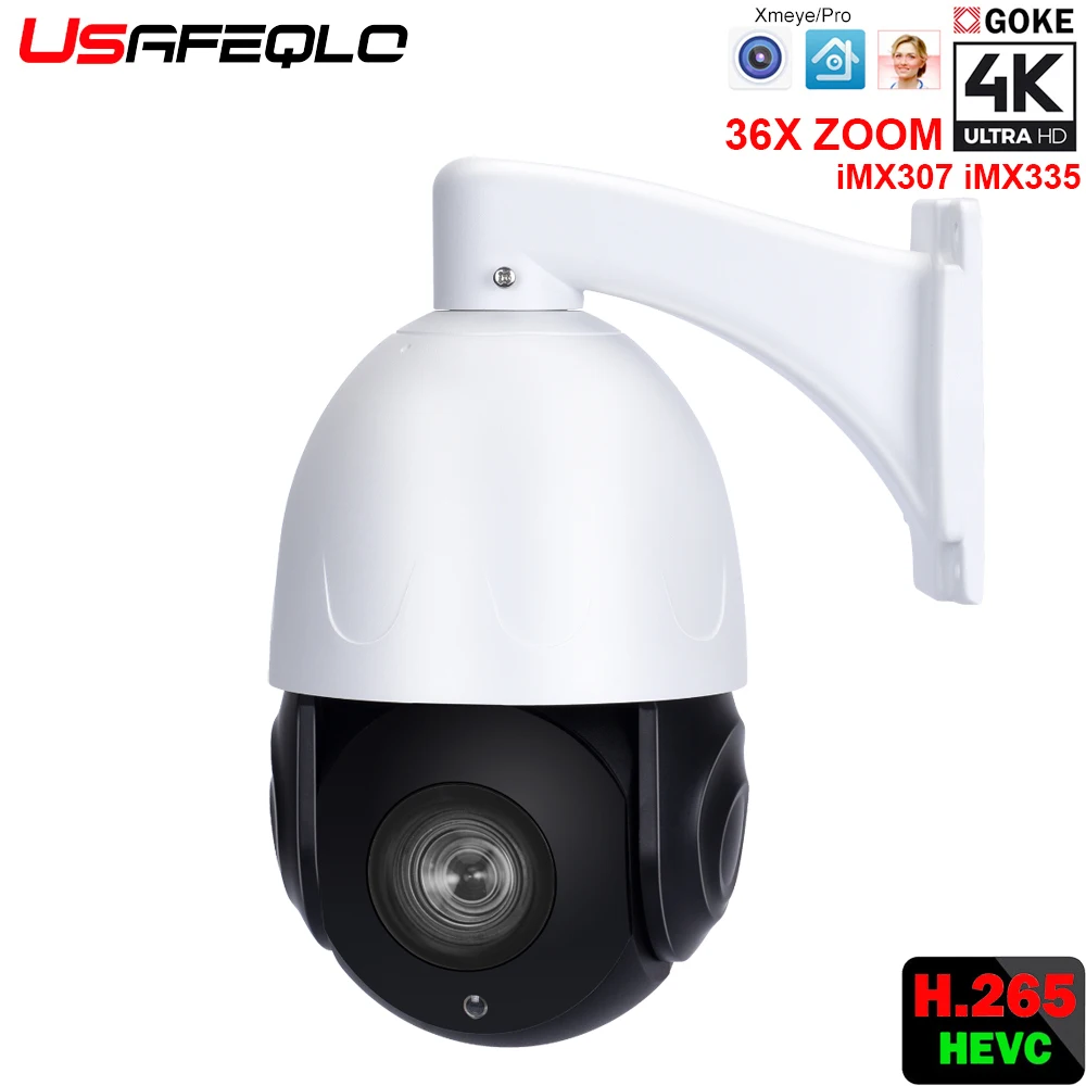 

H.265 + 8 МП 5 Мп POE IP PTZ камера безопасности наружная 36X зум скоростная купольная камера видеонаблюдения ИК 80 м IP66 P2P вид IMX307 IMX335