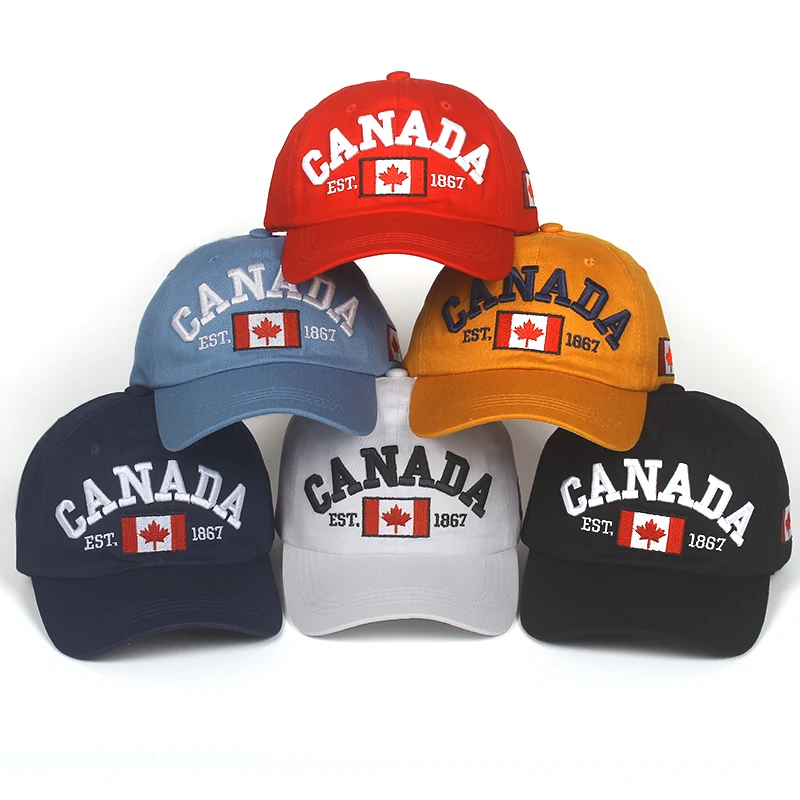 2022 Cotton Gorras Canada Embroidery Baseball Cap Flag Of Canada Snapback Hat Adjustable Unisex Dad Caps
2022 Cotton Gorras Canada Embroidery Baseball Cap Flag Of Canada Snapback Hat Adjustable Unisex Dad Caps
