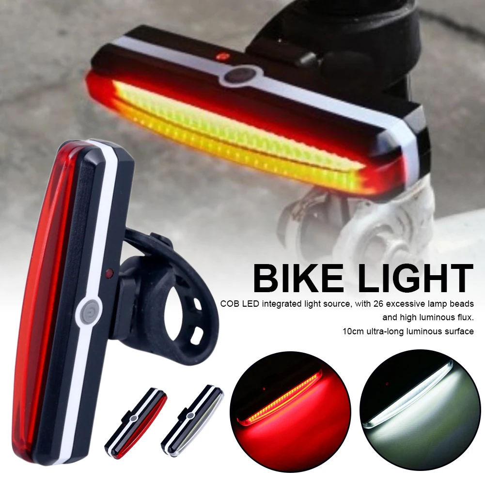 MTB Bike Light USB Rechargeable 26-COB LED Rear Light 6 Modes Mountain Road Bike Taillight Safety Warning Bicycle Rear Light 
MTB Bike Light USB Rechargeable 26-COB LED Rear Light 6 Modes Mountain Road Bike Taillight Safety Warning Bicycle Rear Light