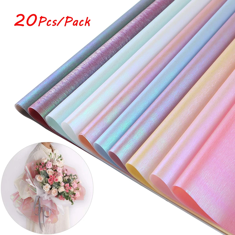 Iridescent Double Sided Flower Wrapping Paper Florist Bouquet Packaging, 20 Sheets/Bag,23.6*23.6 Inch/60*60cm
Iridescent Double Sided Flower Wrapping Paper Florist Bouquet Packaging, 20 Sheets/Bag,23.6*23.6 Inch/60*60cm