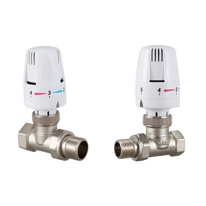 2x 1/2Inch / 3/4Inch Brass Thermostatic Radiator Valve Straight Type DN20 Automatic Temperature Control Valve
2x 1/2Inch / 3/4Inch Brass Thermostatic Radiator Valve Straight Type DN20 Automatic Temperature Control Valve