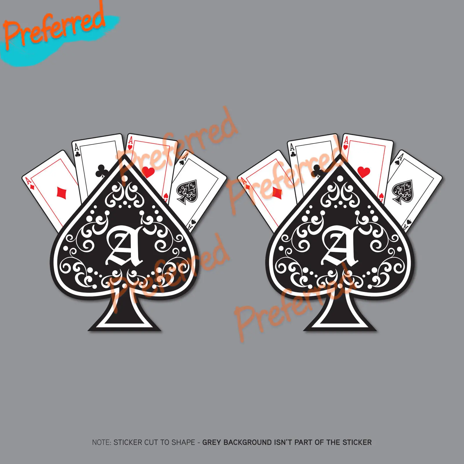 2 X Ace of Spades Cards Stickers - 2 X Ace of Spades Skull Stickers -Car Laptop Macbook Decals Sticker-all Sizes Waterproof PVC
2 X Ace of Spades Cards Stickers - 2 X Ace of Spades Skull Stickers -Car Laptop Macbook Decals Sticker-all Sizes Waterproof PVC
