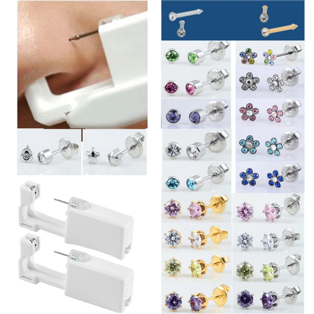1pc Sterlised Disposable Safety No Pain Nose Ear Piercing Device+Sterile Bezel Crystal Stud Flower Ear Piercer Body Jewelry
1pc Sterlised Disposable Safety No Pain Nose Ear Piercing Device+Sterile Bezel Crystal Stud Flower Ear Piercer Body Jewelry