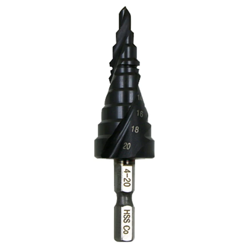 M35 Tialn Hexagonal Shank Spiral Groove High Speed Steel Cobalt-Containing Step Drill
M35 Tialn Hexagonal Shank Spiral Groove High Speed Steel Cobalt-Containing Step Drill