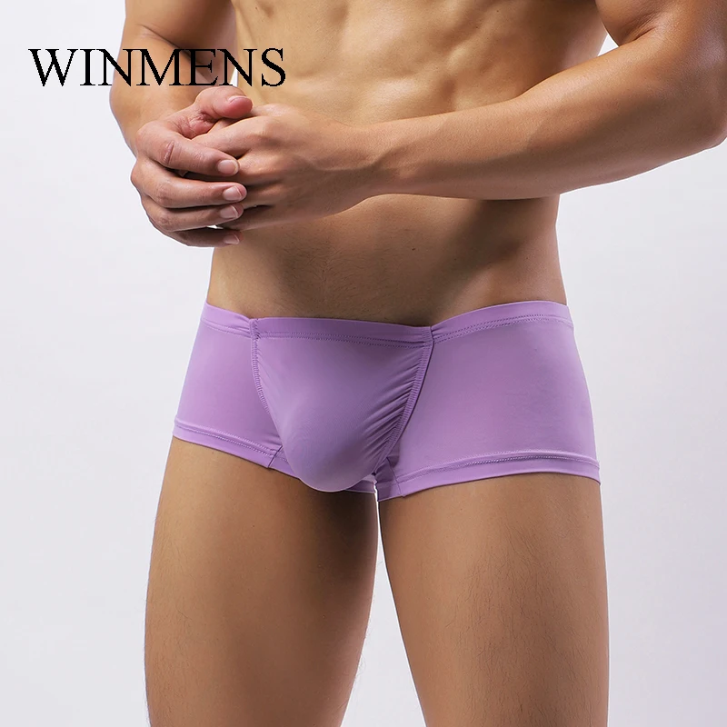 Мужские мини-боксеры со складками из ледяного шелка, нижнее белье, Молодежные тонкие бесшовные трусы, мужские сексуальные трусы с выпуклой сумкой, нижнее белье
Мужские мини-боксеры со складками из ледяного шелка, нижнее белье, Молодежные тонкие бесшовные трусы, мужские сексуальные трусы с выпуклой сумкой, нижнее белье