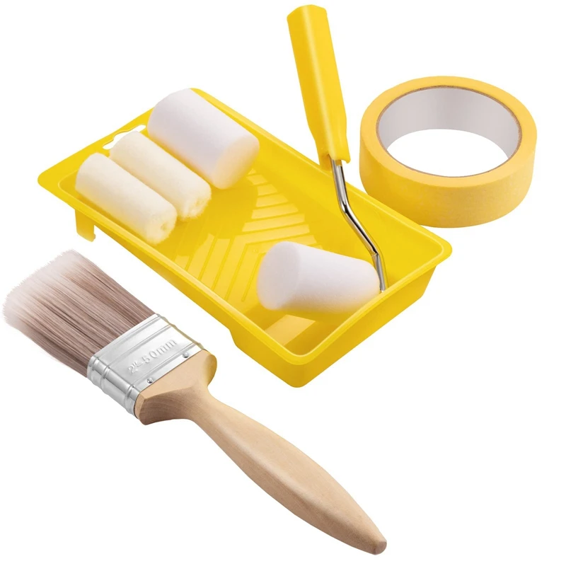 7Pcs Mini Foam Paint Roller Tray Set 2 Inch Small Roller Paint Brush Foam Paint Roller Kit
7Pcs Mini Foam Paint Roller Tray Set 2 Inch Small Roller Paint Brush Foam Paint Roller Kit