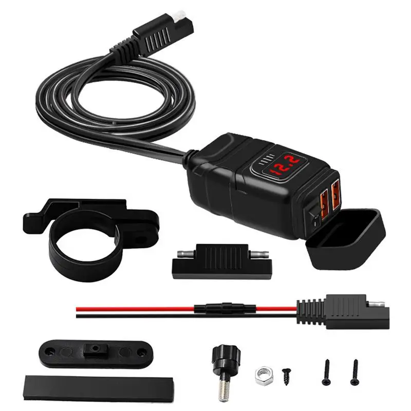 Dual USB Port Motorcycle Handlebar Charger QC 3.0 With Switch USB Motorcycle Charger For ATV Bike Moto Motorcycle Accessories
Dual USB Port Motorcycle Handlebar Charger QC 3.0 With Switch USB Motorcycle Charger For ATV Bike Moto Motorcycle Accessories