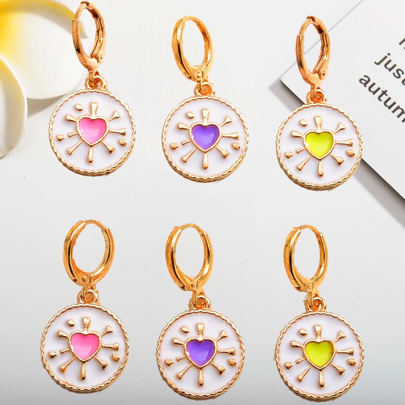 2 Pairs Enamel Round Heart Hoop Earrings 2022 Women's Fashion Party Wedding Necklace Drop Pendant Charm Jewelry DIY Handmade
2 Pairs Enamel Round Heart Hoop Earrings 2022 Women's Fashion Party Wedding Necklace Drop Pendant Charm Jewelry DIY Handmade