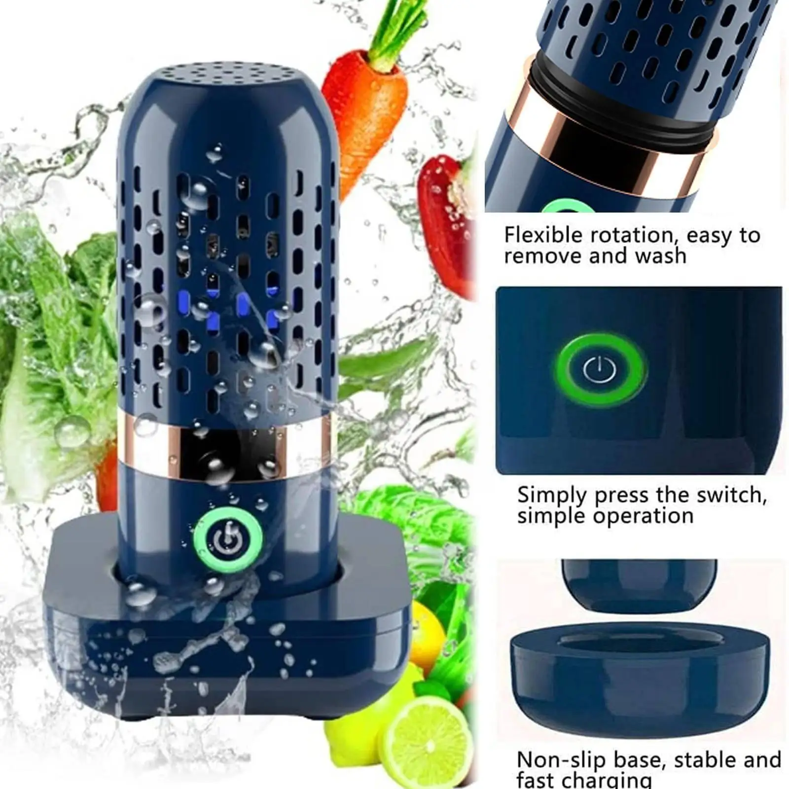 Wireless Fruit Vegetable Washing Machine Protable Capsule Fruit Shape Machine Food Food Kitchen Purifier Household Tools Cl N7B4
Wireless Fruit Vegetable Washing Machine Protable Capsule Fruit Shape Machine Food Food Kitchen Purifier Household Tools Cl N7B4