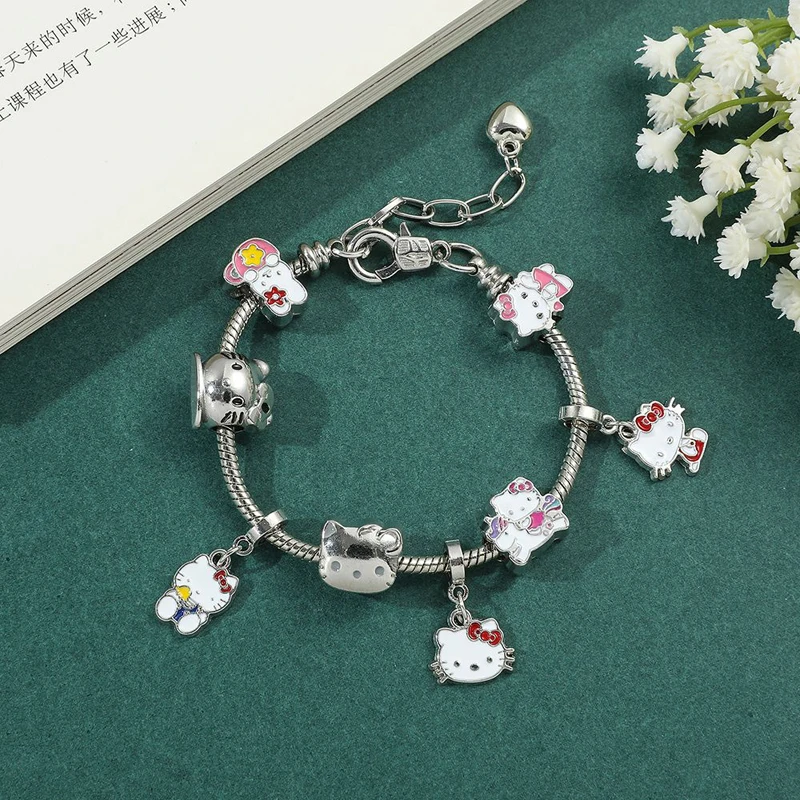 Sanrio мультфильм аниме милая Hello Kitty Kawaii изысканные металлические бусины несколько милых Kitty браслеты ручной работы подарки для друзей
Sanrio мультфильм аниме милая Hello Kitty Kawaii изысканные металлические бусины несколько милых Kitty браслеты ручной работы подарки для друзей