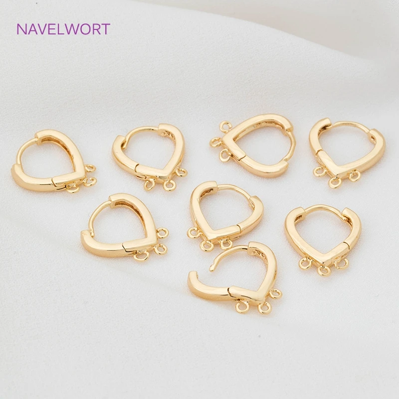 18K Gold Plated Round/Heart Shape Multi Holes Earring Hooks, Earring Findings Components DIY Pearl Earrings Jewelry Making
18K Gold Plated Round/Heart Shape Multi Holes Earring Hooks, Earring Findings Components DIY Pearl Earrings Jewelry Making