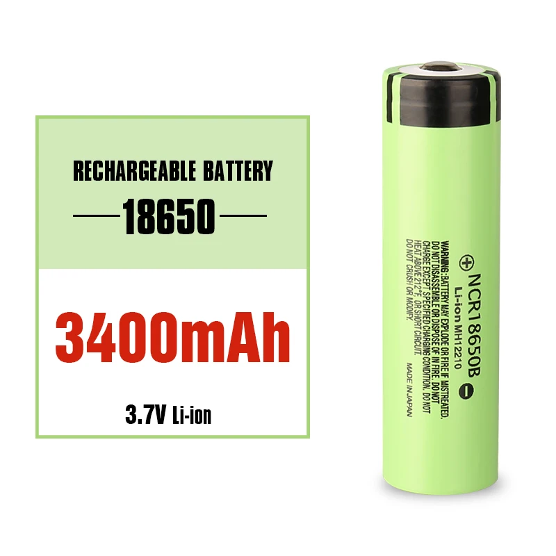 18650 3.7V 3400Mah Battery Pointed Top NCR18650B Lithium Rechargeable Power nipple Batteries For Toy Flashlight Radio(NO PCB)
18650 3.7V 3400Mah Battery Pointed Top NCR18650B Lithium Rechargeable Power nipple Batteries For Toy Flashlight Radio(NO PCB)