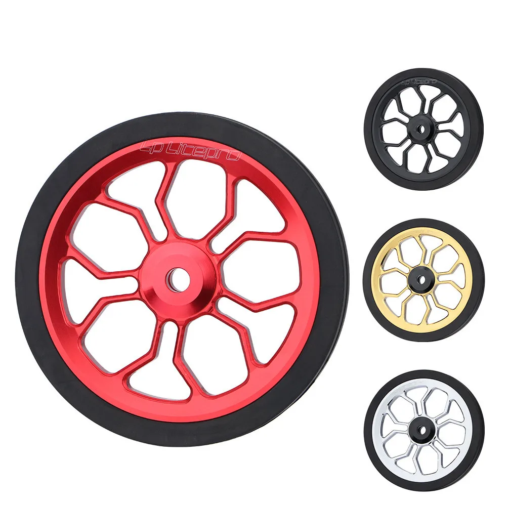 82mm Easy Wheel for LP Litepro Folding Bike Ultralight Aluminum Alloy Transport Wheel with Sealed Bearing Bike Accessories
82mm Easy Wheel for LP Litepro Folding Bike Ultralight Aluminum Alloy Transport Wheel with Sealed Bearing Bike Accessories