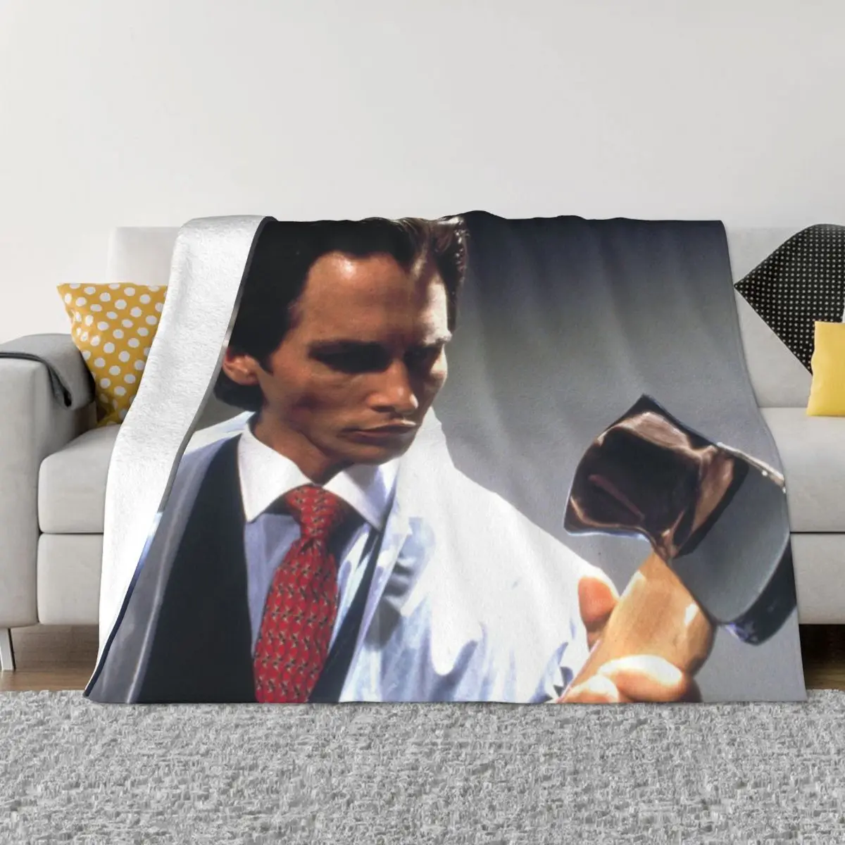 Patrick Bateman Horror Blankets Christian Bale Wool Vintage Soft Throw Blanket for Home Restaurant Winter
Patrick Bateman Horror Blankets Christian Bale Wool Vintage Soft Throw Blanket for Home Restaurant Winter