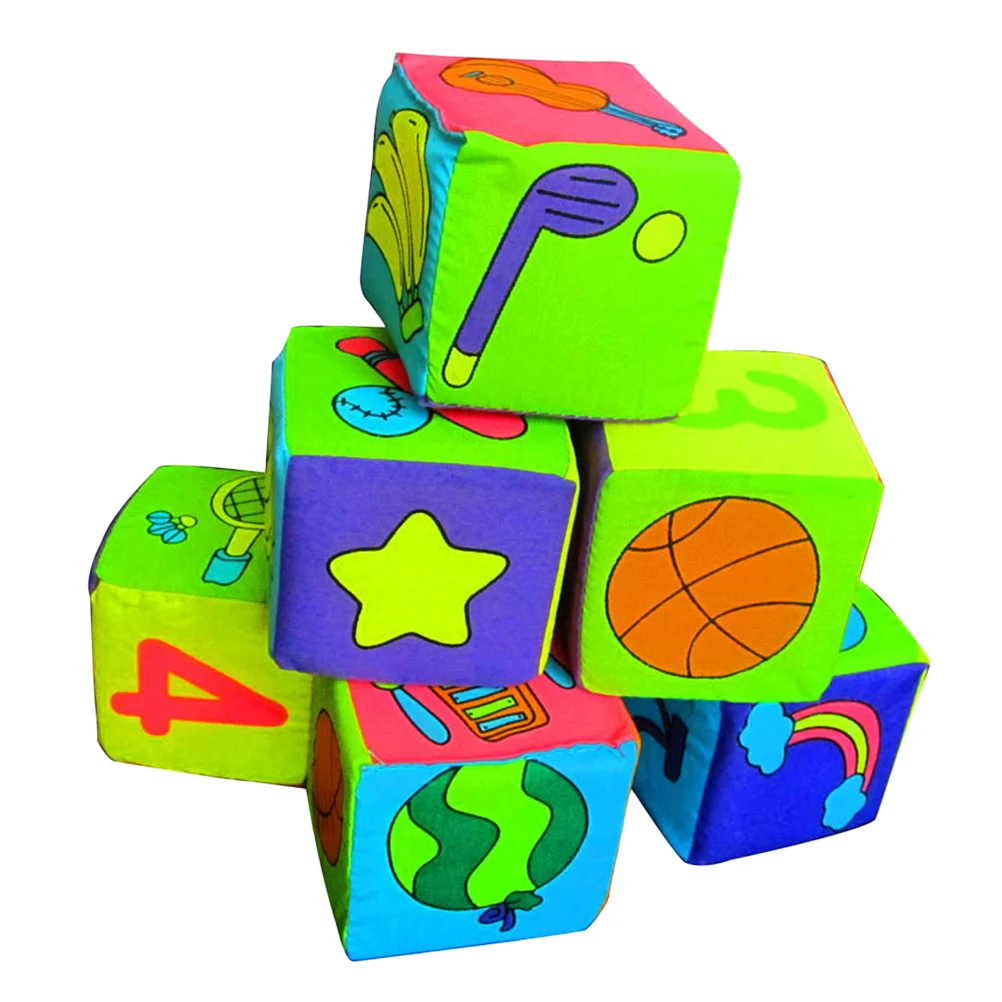 6pcs Cloth Building Blocks with Rattle Educational Grab and Stack Cubes Early Learning Toys for Baby Toddler
6pcs Cloth Building Blocks with Rattle Educational Grab and Stack Cubes Early Learning Toys for Baby Toddler