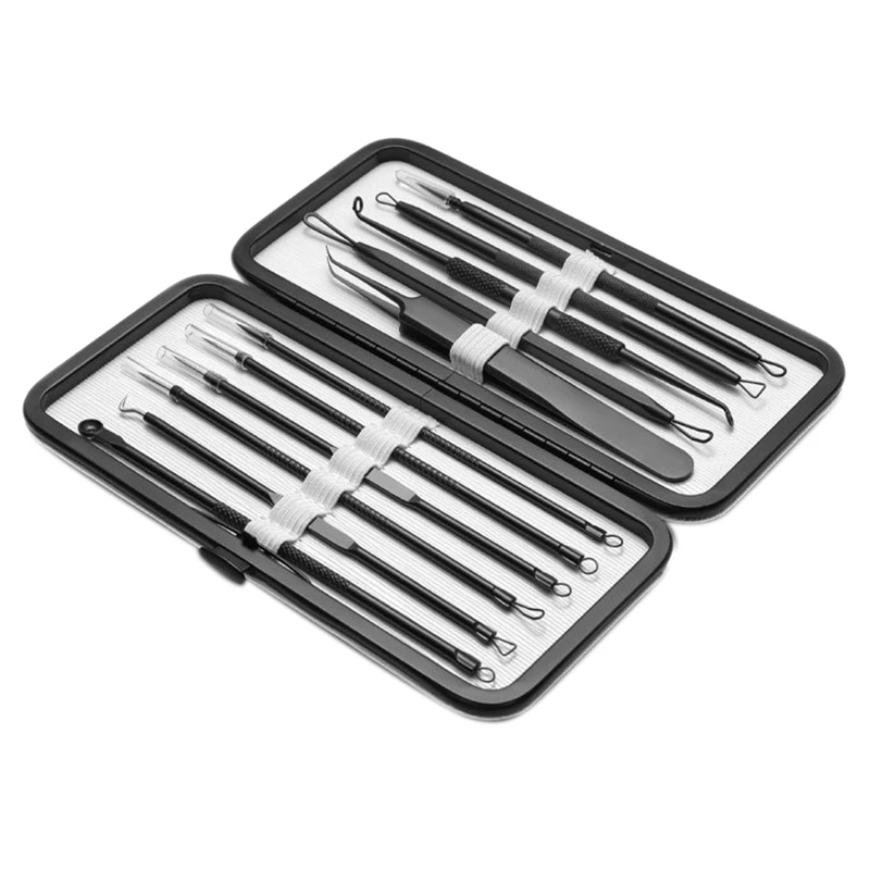 11Pcs Acne Removing Blackhead Needle Tool Set Acne Extractor Stainless Steel Black Spot Removal Skin Care Tool
11Pcs Acne Removing Blackhead Needle Tool Set Acne Extractor Stainless Steel Black Spot Removal Skin Care Tool