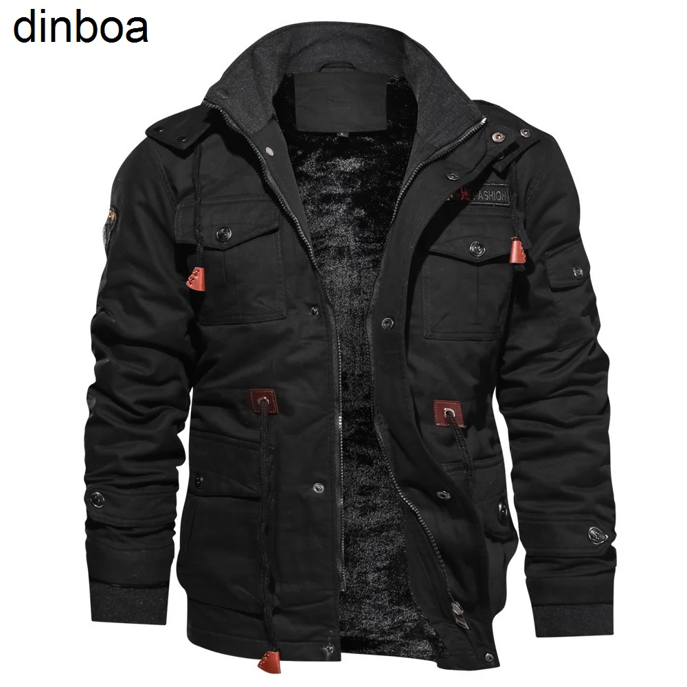 Dinboa-winter Fleece Jacket Men Casual Thick Thermal Coat Army Pilot Jackets Air Force Cargo Outwear Hooded Jacket Mens Clothes
Dinboa-winter Fleece Jacket Men Casual Thick Thermal Coat Army Pilot Jackets Air Force Cargo Outwear Hooded Jacket Mens Clothes