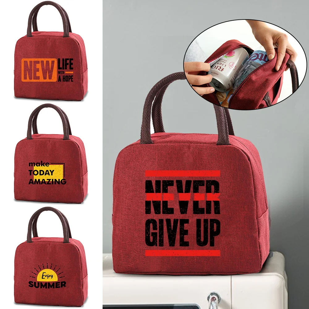 Portable Lunch Bags Handbags Ice Cooler Picnic Bag Word Print Insulated Thermal Lunch Box Pouch Children School Food Storage Bag
Portable Lunch Bags Handbags Ice Cooler Picnic Bag Word Print Insulated Thermal Lunch Box Pouch Children School Food Storage Bag