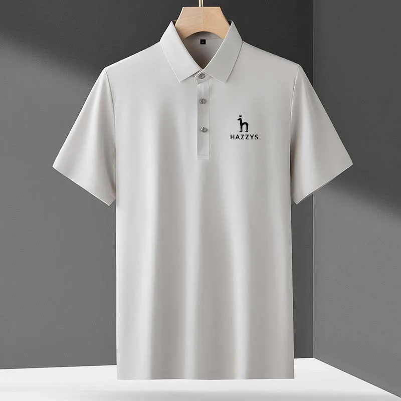 HAZZYS Men's Wear Golf Clothing Summer Traceless Ice Silk Tee Medium Young Buttons Casual Lapel Polo T Shirt With The Base Top
HAZZYS Men's Wear Golf Clothing Summer Traceless Ice Silk Tee Medium Young Buttons Casual Lapel Polo T Shirt With The Base Top