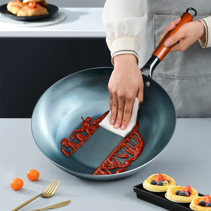 30/32/34cm Iron Wok,Non-coating Seasoning Woks Handmade Kitchen Pan with Wooden Handle Wok Kitchen Gas Pot Cookware
30/32/34cm Iron Wok,Non-coating Seasoning Woks Handmade Kitchen Pan with Wooden Handle Wok Kitchen Gas Pot Cookware