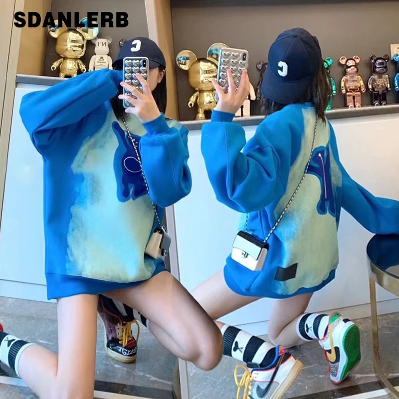 New Blooming Sweatshirt Women's Fall Winter Fashion Printed Pullover European Goods Mid-Length Velvet Padded Loose Hoodies
New Blooming Sweatshirt Women's Fall Winter Fashion Printed Pullover European Goods Mid-Length Velvet Padded Loose Hoodies
